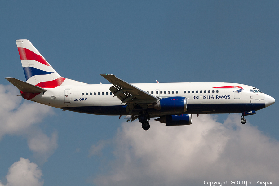 British Airways (Comair) Boeing 737-376 (ZS-OKK) | Photo 246209