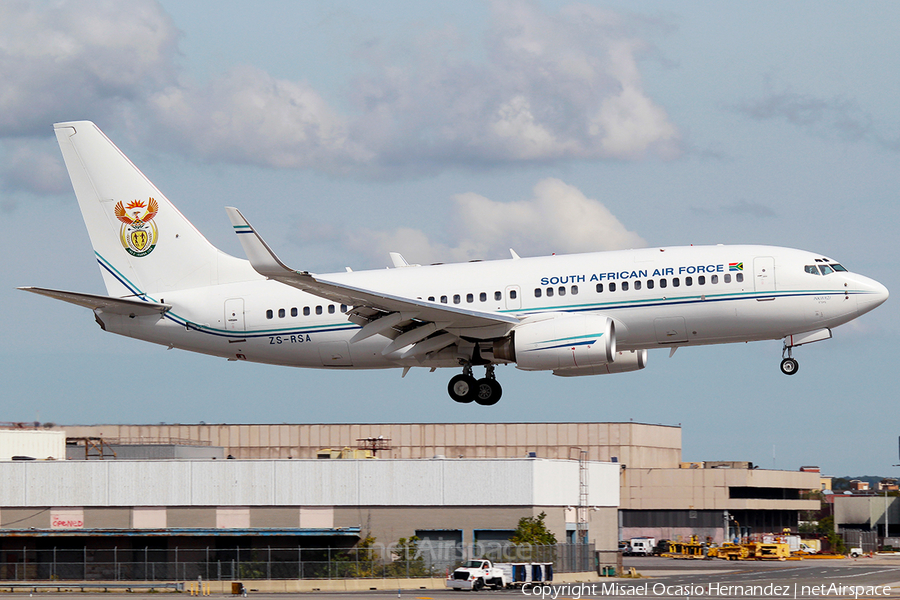 South African Air Force Boeing 737-7ED(BBJ) (ZS-RSA) | Photo 117639