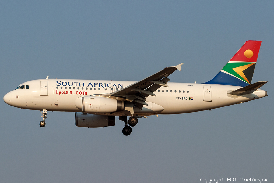 South African Airways Airbus A319-131 (ZS-SFD) | Photo 203564