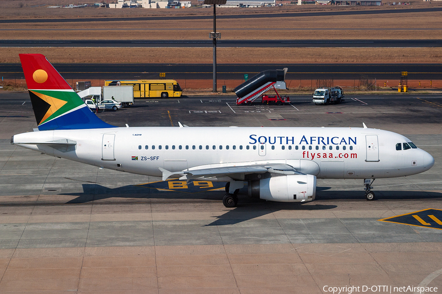 South African Airways Airbus A319-131 (ZS-SFF) | Photo 203781