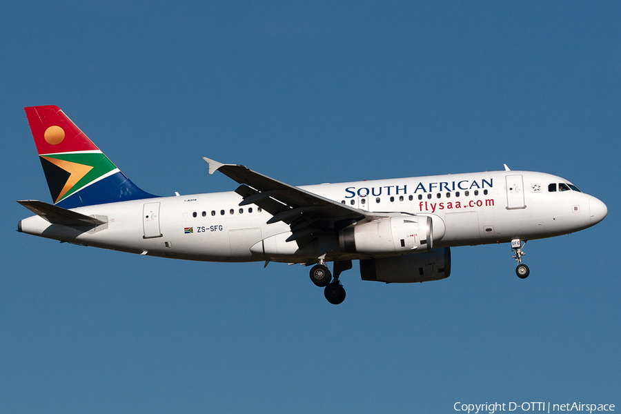 South African Airways Airbus A319-131 (ZS-SFG) | Photo 246095