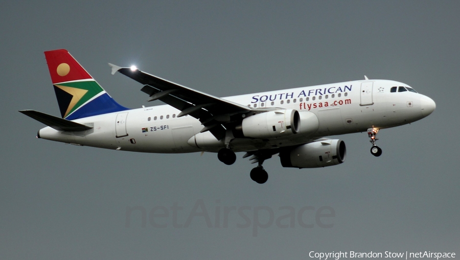 South African Airways Airbus A319-131 (ZS-SFI) | Photo 310758