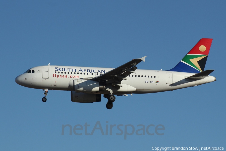 South African Airways Airbus A319-131 (ZS-SFI) | Photo 336474