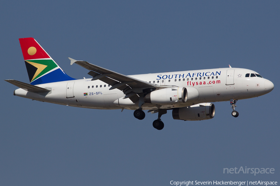 South African Airways Airbus A319-131 (ZS-SFL) | Photo 198517