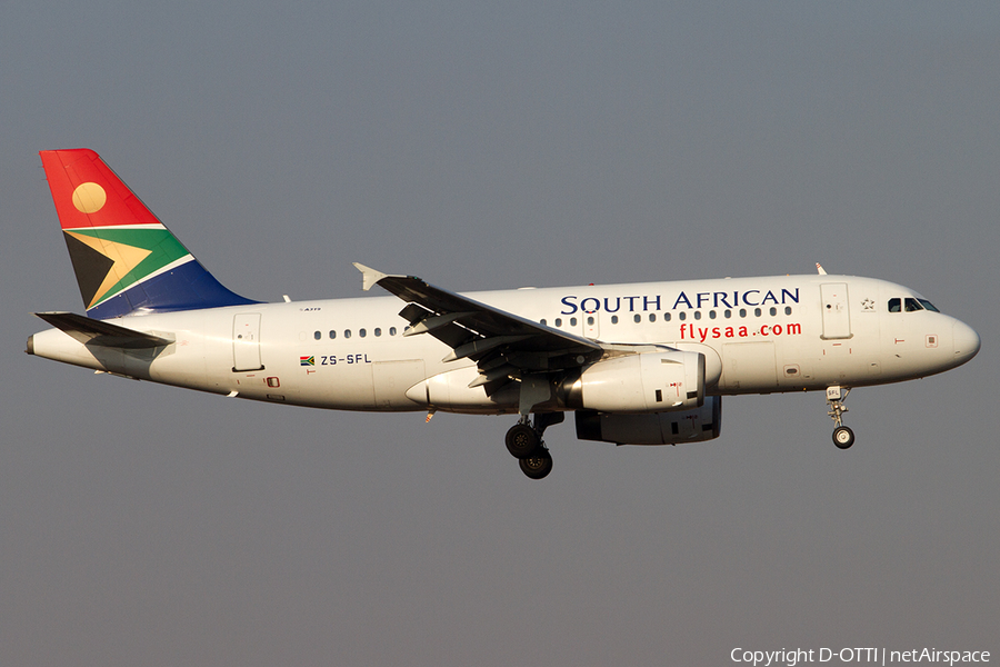 South African Airways Airbus A319-131 (ZS-SFL) | Photo 498967