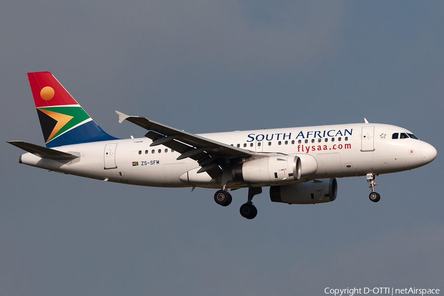 South African Airways Airbus A319-131 (ZS-SFM) | Photo 246608