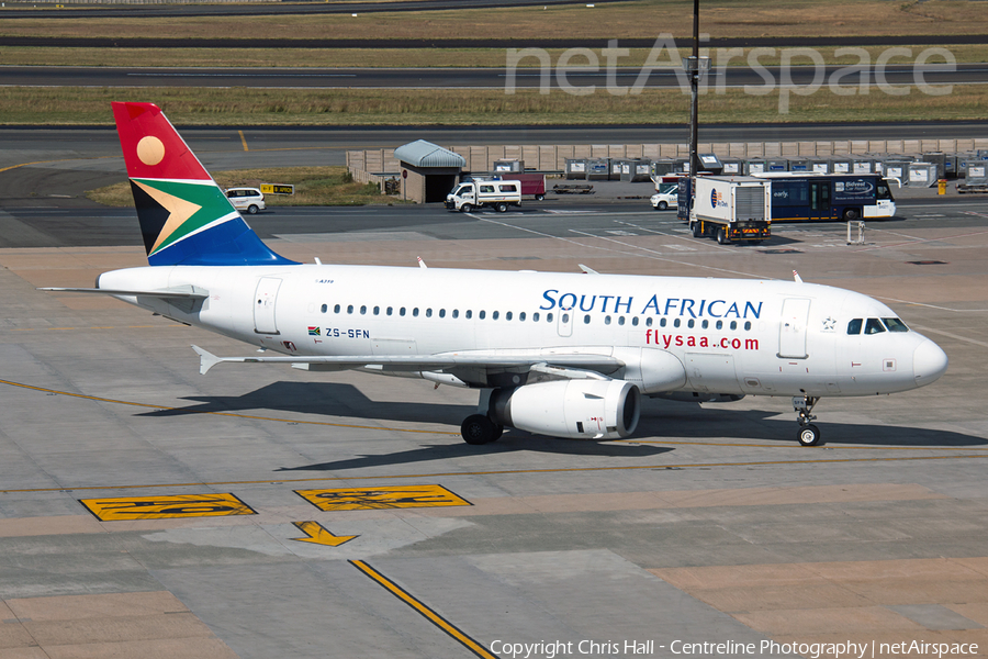 South African Airways Airbus A319-131 (ZS-SFN) | Photo 138477