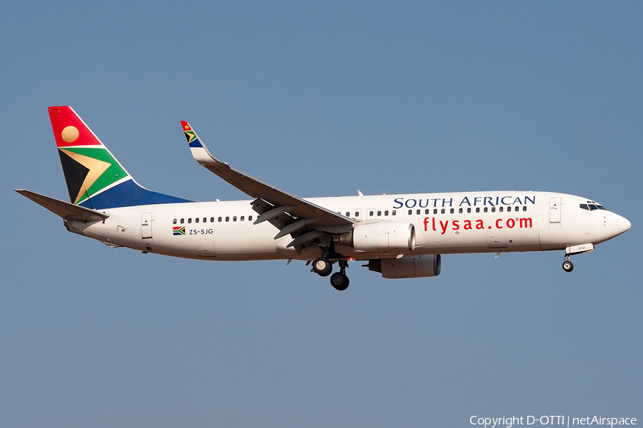 South African Airways Boeing 737-8BG (ZS-SJG) | Photo 205712