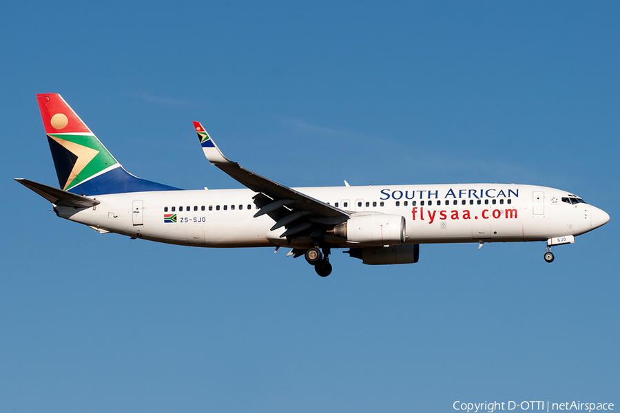 South African Airways Boeing 737-8BG (ZS-SJO) | Photo 246086