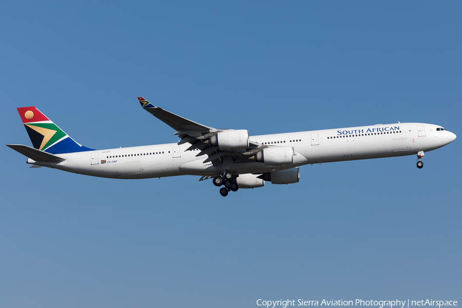 South African Airways Airbus A340-642 (ZS-SNF) | Photo 380269