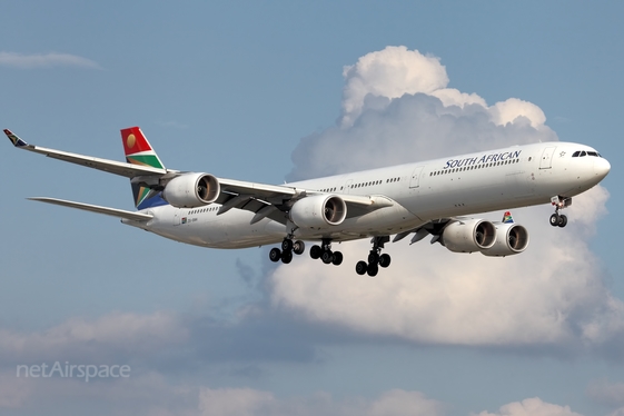 South African Airways Airbus A340-642 (ZS-SNH) at  Frankfurt am Main, Germany