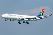 South African Airways Airbus A340-313 (ZS-SXF) at  Hong Kong - Chek Lap Kok International, Hong Kong