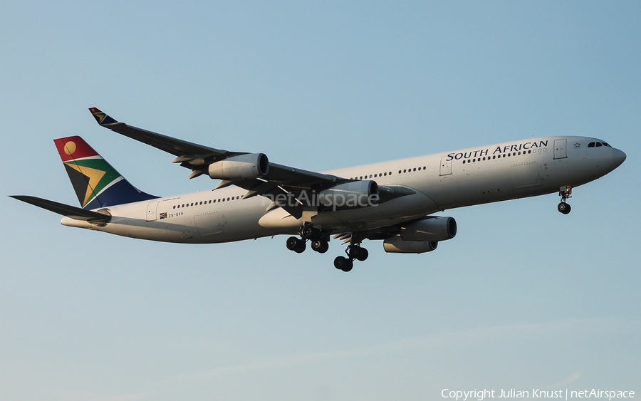 South African Airways Airbus A340-313X (ZS-SXH) | Photo 205733