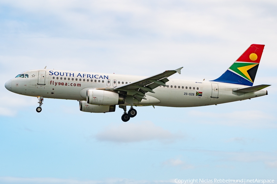 South African Airways Airbus A320-232 (ZS-SZB) | Photo 623966