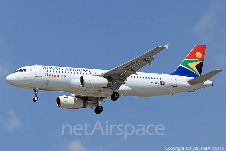 South African Airways Airbus A320-232 (ZS-SZJ) | Photo 152198