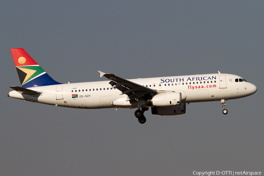 South African Airways Airbus A320-232 (ZS-SZY) | Photo 500789