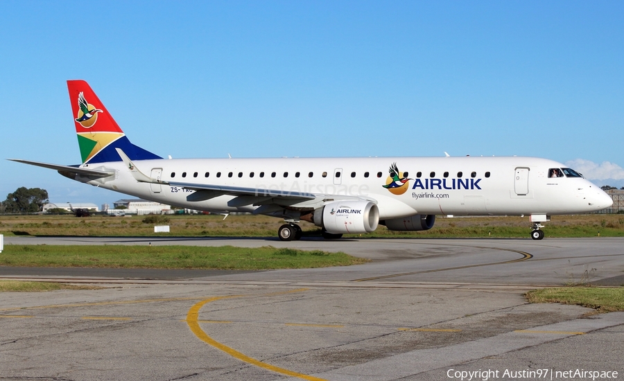 Airlink Embraer ERJ-190AR (ERJ-190-100IGW) (ZS-YAC) | Photo 305865