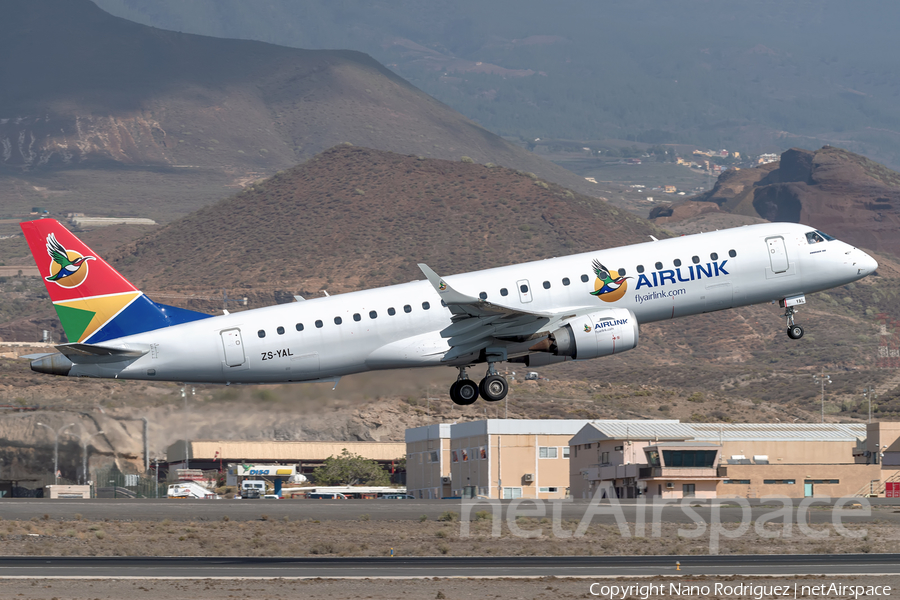 Airlink Embraer ERJ-190AR (ERJ-190-100IGW) (ZS-YAL) | Photo 266887