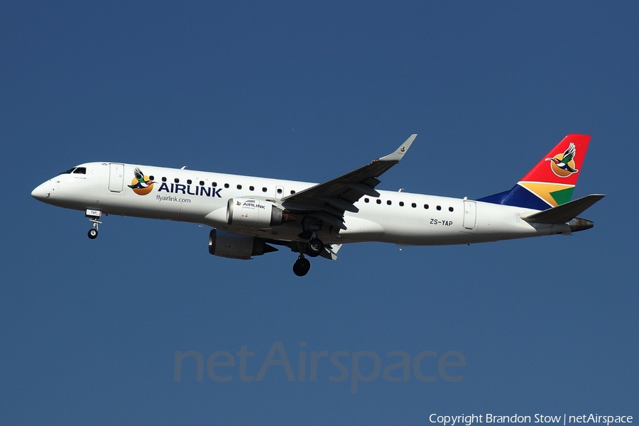 Airlink Embraer ERJ-190AR (ERJ-190-100IGW) (ZS-YAP) | Photo 344966