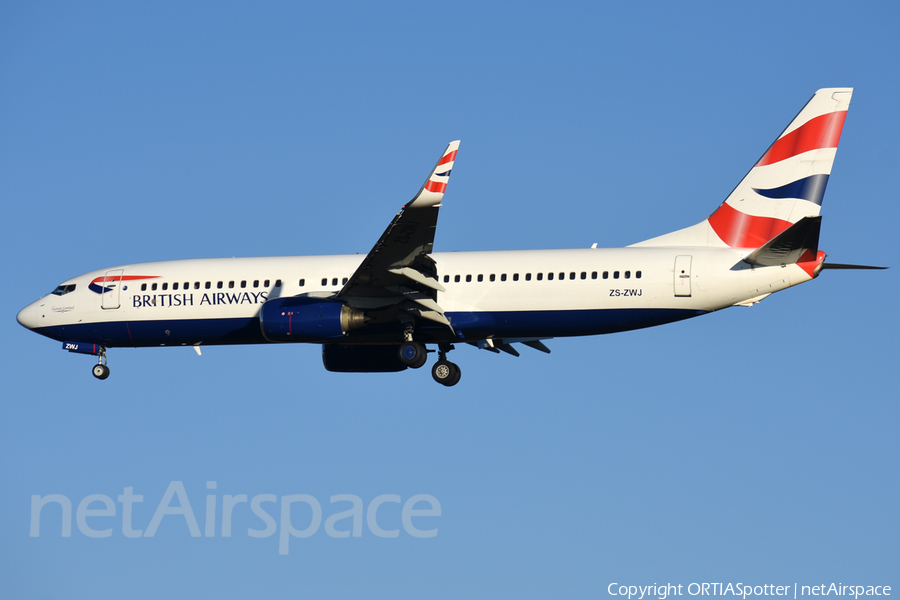 British Airways (Comair) Boeing 737-8F2 (ZS-ZWJ) | Photo 395210