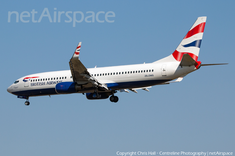 British Airways (Comair) Boeing 737-86N (ZS-ZWS) | Photo 154465
