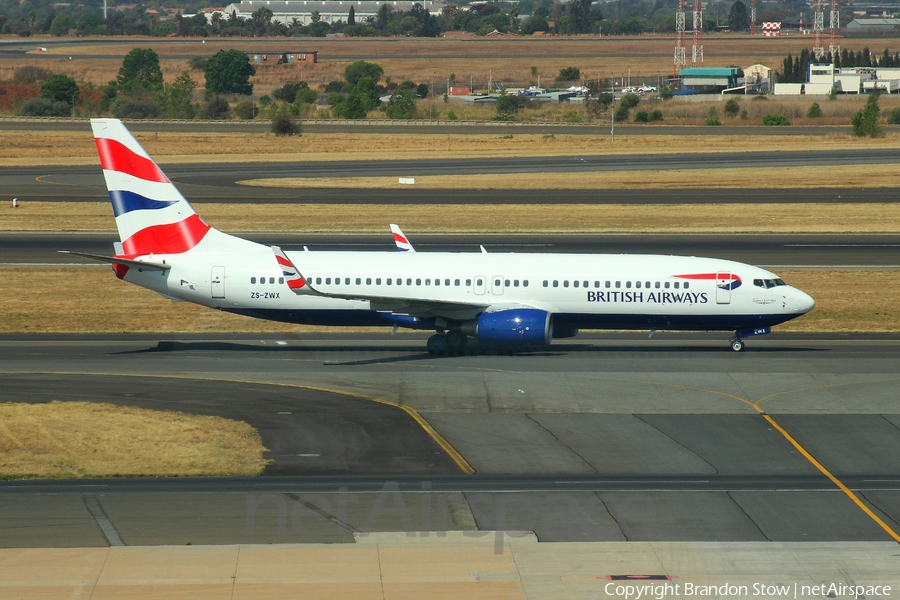 British Airways (Comair) Boeing 737-82R (ZS-ZWX) | Photo 352531